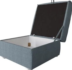 Meble Dla Dzieci|Meble Młodzieżowe>BROMARKT Sztruksowa szara pufa do salonu ze schowkiem TOP