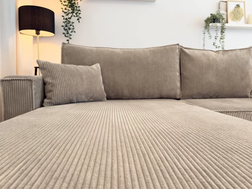 Meble Dla Dzieci|Meble Młodzieżowe>BROMARKT Sztruksowa szara rogówka rozkładana do salonu HAVANA