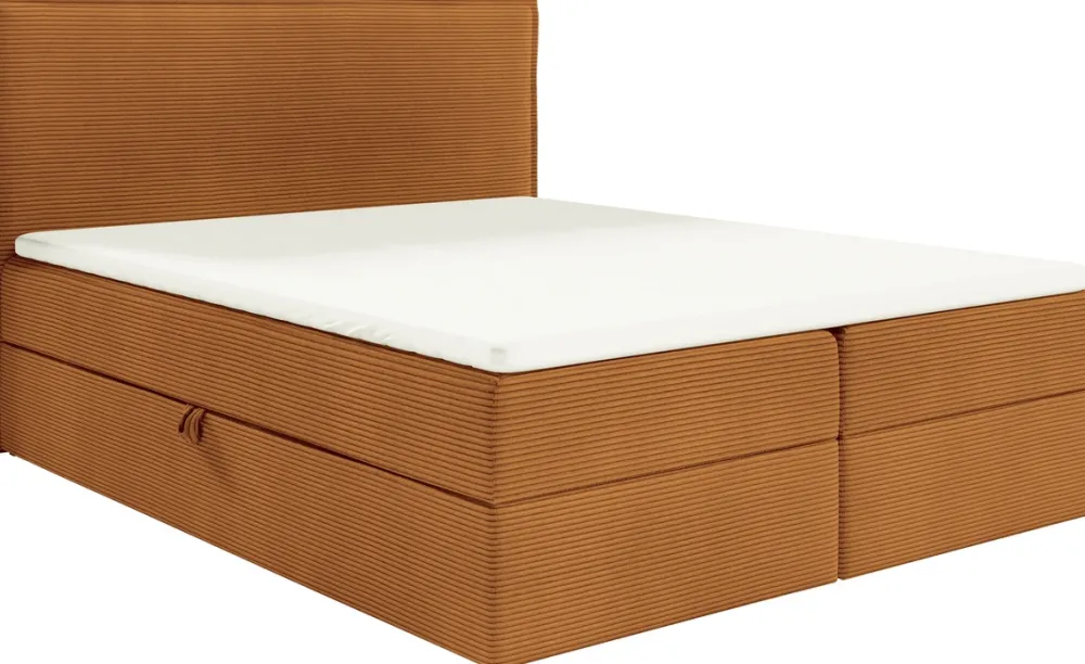 Łóżka Młodzieżowe|Łóżka Ze Stelażem>BROMARKT Sztruksowe łóżko tapicerowane dwuosobowe 140x200 cm MALIBU