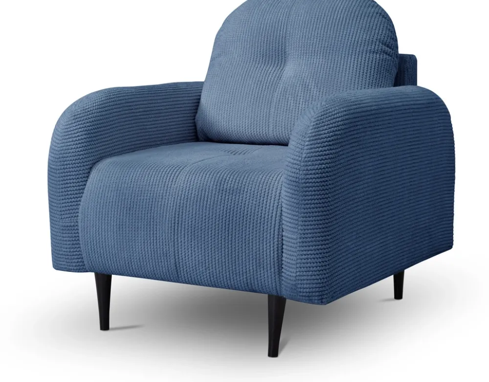 Fotele>LASKI Sztruksowy fotel do salonu OBLAK