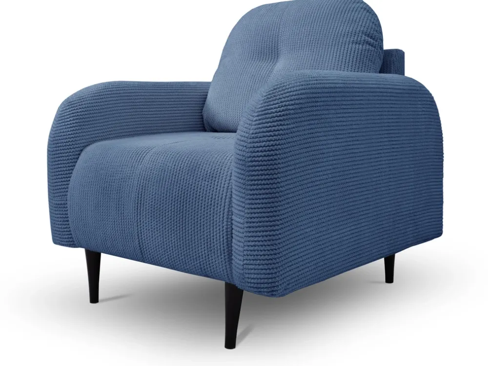 Fotele>LASKI Sztruksowy fotel do salonu OBLAK