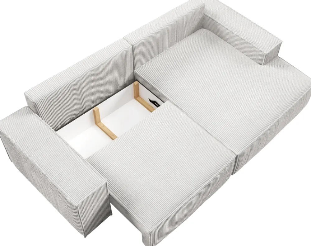 Meble Dla Dzieci|Narożniki>BROMARKT Sztruksowy musztardowy narożnik rozkładany do salonu PABLO MINI