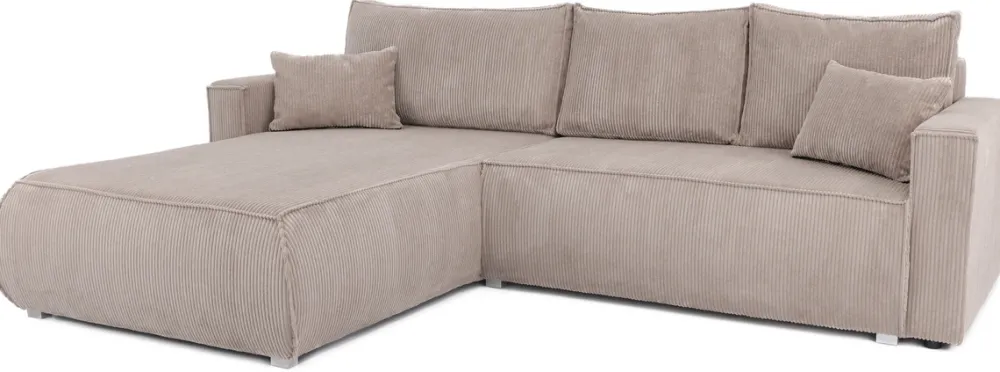 Meble Dla Dzieci|Meble Młodzieżowe>BROMARKT Sztruksowy narożnik z funkcją spania i pojemnikiem na pościel HAVANA