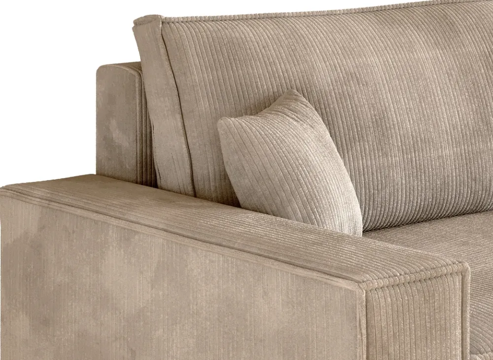 Meble Dla Dzieci|Meble Młodzieżowe>BROMARKT Sztruksowy narożnik z funkcją spania ADI pojemnik na pościel