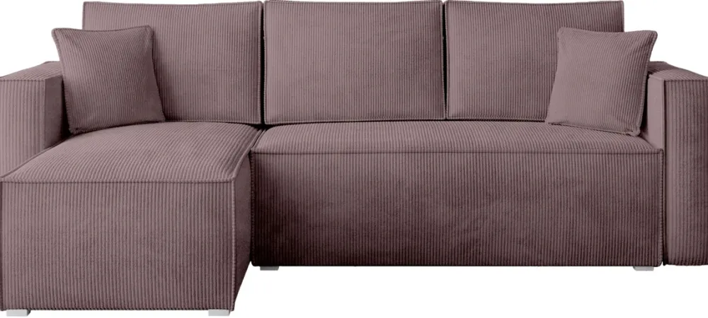 Meble Dla Dzieci|Meble Młodzieżowe>BROMARKT Sztruksowy narożnik z funkcją spania TOP róż