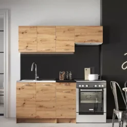 Meble Kuchenne>Stolkar Tania kuchnia loftowa MELA dąb artisan