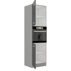 Meble Kuchenne>Lempert Tania szafka kuchenna pod zabudowę połysk 60 cm SILVER szary