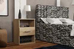 Szafki Nocne>Meblohand Tania szafka nocna z szufladą do sypialni GRETA dąb sonoma