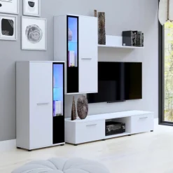 Meblościanki></noscript>Meblohand Tanie białe meble do salonu CUBE biały