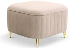Pufy>LASKI Tapicerowana pufa do siedzenia z przeszyciami LOURE
