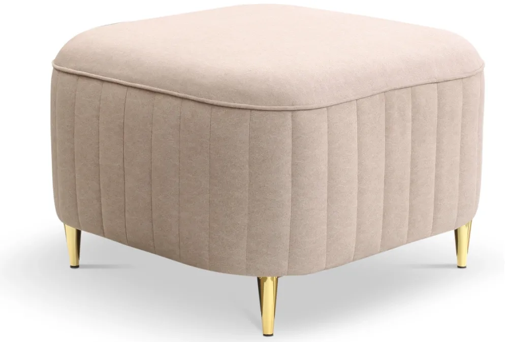 Pufy>LASKI Tapicerowana pufa do siedzenia z przeszyciami LOURE