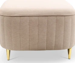 Pufy>LASKI Tapicerowana pufa do siedzenia z przeszyciami LOURE