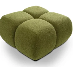 Pufy>LASKI Tapicerowana pufa z przeszyciami do siedzenia MEROS tkanina boucle