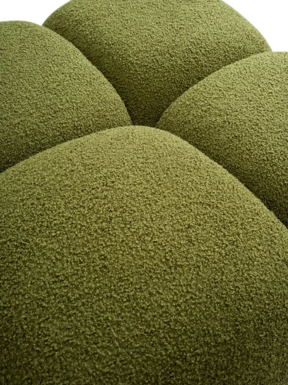 Pufy>LASKI Tapicerowana pufa z przeszyciami do siedzenia MEROS tkanina boucle