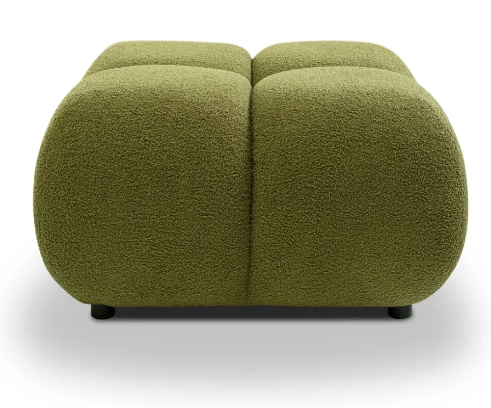 Pufy>LASKI Tapicerowana pufa z przeszyciami do siedzenia MEROS tkanina boucle