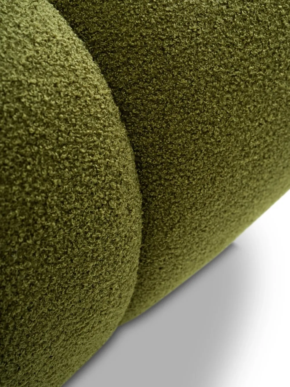 Pufy>LASKI Tapicerowana pufa z przeszyciami do siedzenia MEROS tkanina boucle