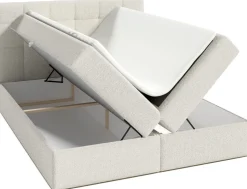 Łóżka Małżeńskie|Łóżka Ze Stelażem>BROMARKT Tapicerowane łóżko do sypialni 180x200 cm z pojemnikiem małżeńskie ASPEN