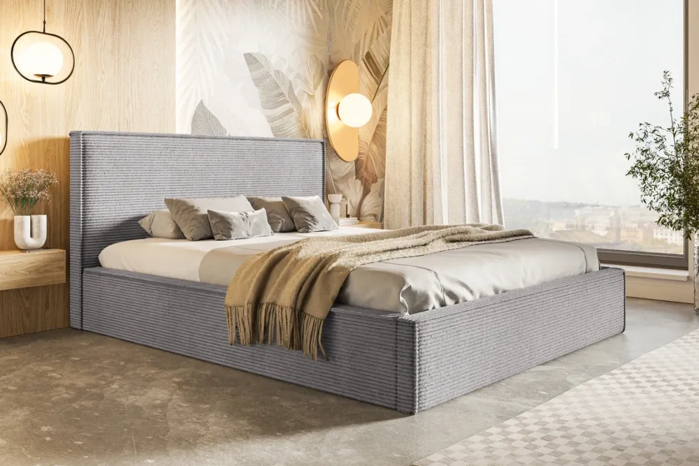 Łóżka Młodzieżowe|Łóżka Ze Stelażem>Riban Tapicerowane łóżko 160x200 cm do sypialni podwójne PARISIO