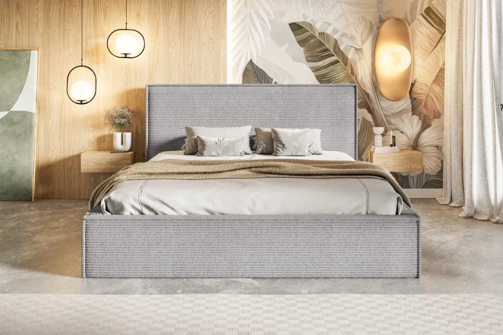 Łóżka Młodzieżowe|Łóżka Ze Stelażem>Riban Tapicerowane łóżko 160x200 cm do sypialni podwójne PARISIO