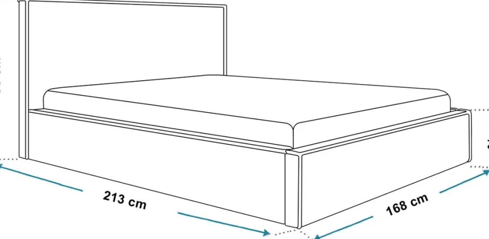 Łóżka Młodzieżowe|Łóżka Ze Stelażem>Riban Tapicerowane łóżko 160x200 cm do sypialni podwójne PARISIO