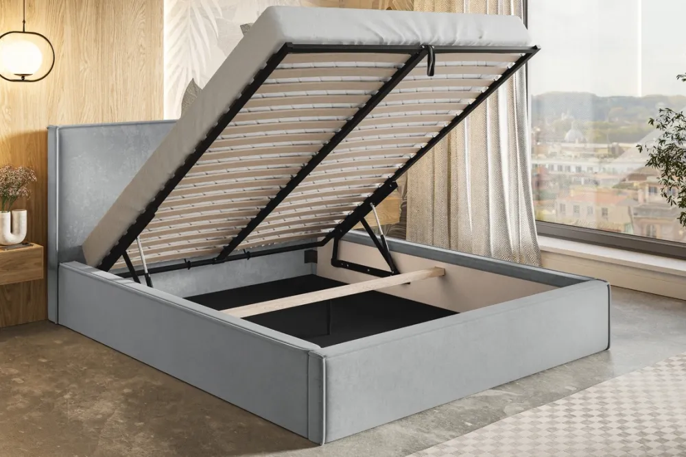 Łóżka Młodzieżowe|Łóżka Ze Stelażem>Riban Tapicerowane łóżko 160x200 cm do sypialni podwójne PARISIO