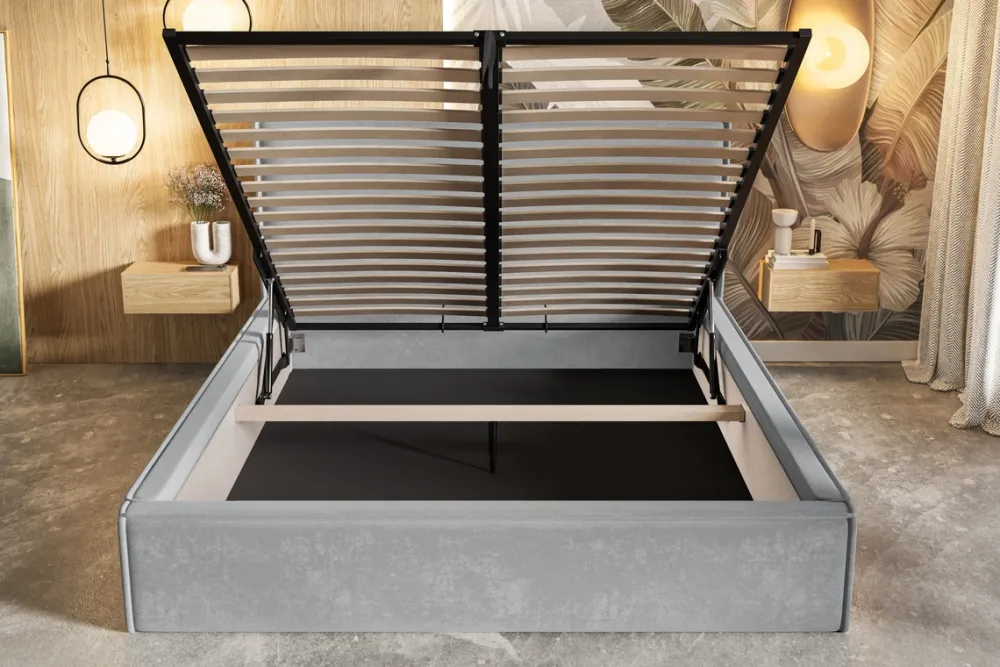 Łóżka Młodzieżowe|Łóżka Ze Stelażem>Riban Tapicerowane łóżko 160x200 cm do sypialni podwójne PARISIO