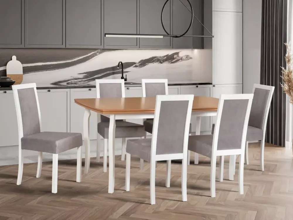 Krzesła Drewniane|Krzesła>DREWMIX Tapicerowane krzesło drewniane do jadalni GROTTO