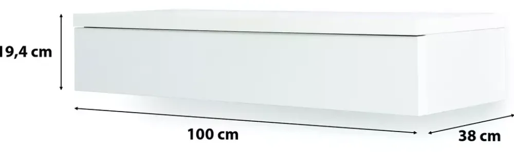 Zestawy Mebli Do Sypialni|Toaletki I Konsole>GiB Meble Toaletka biała w stylu nowoczesnym NARNI połysk biały