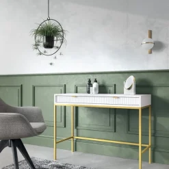 Biurka|Toaletki I Konsole></noscript>PIASKI Toaletka biała z szufladą AVANTI biały