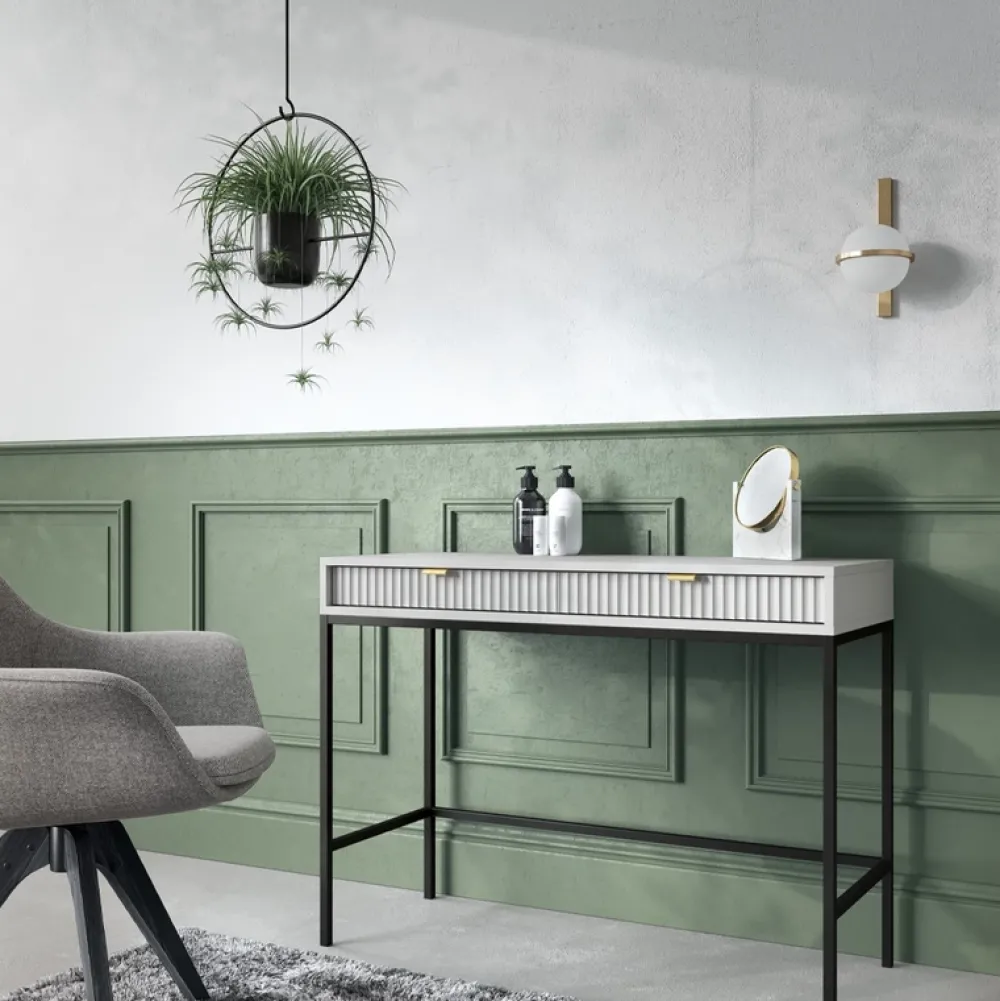 Biurka|Toaletki I Konsole>PIASKI Toaletka glamour z szufladami AVANTI szary