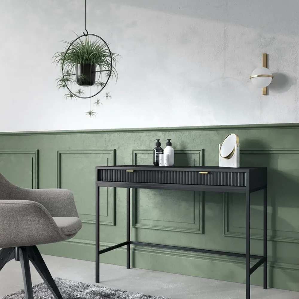 Biurka|Toaletki I Konsole>PIASKI Toaletka nowoczesna AVANTI czarny