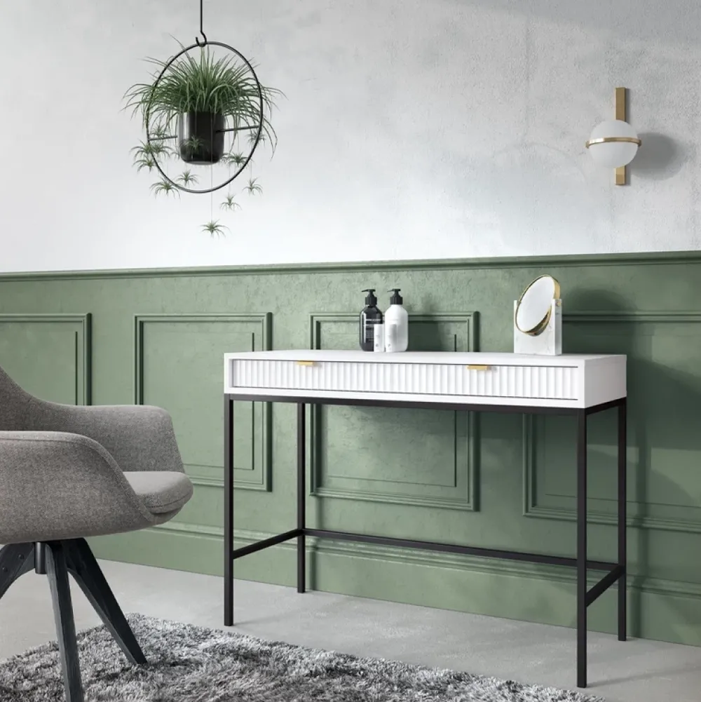 Biurka|Toaletki I Konsole>PIASKI Toaletka nowoczesna biała AVANTI biały