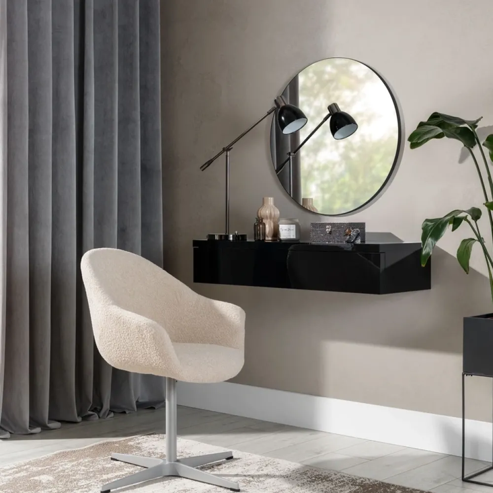 Zestawy Mebli Do Sypialni|Toaletki I Konsole>GiB Meble Toaletka wisząca z szufladą NARNI połysk czarny