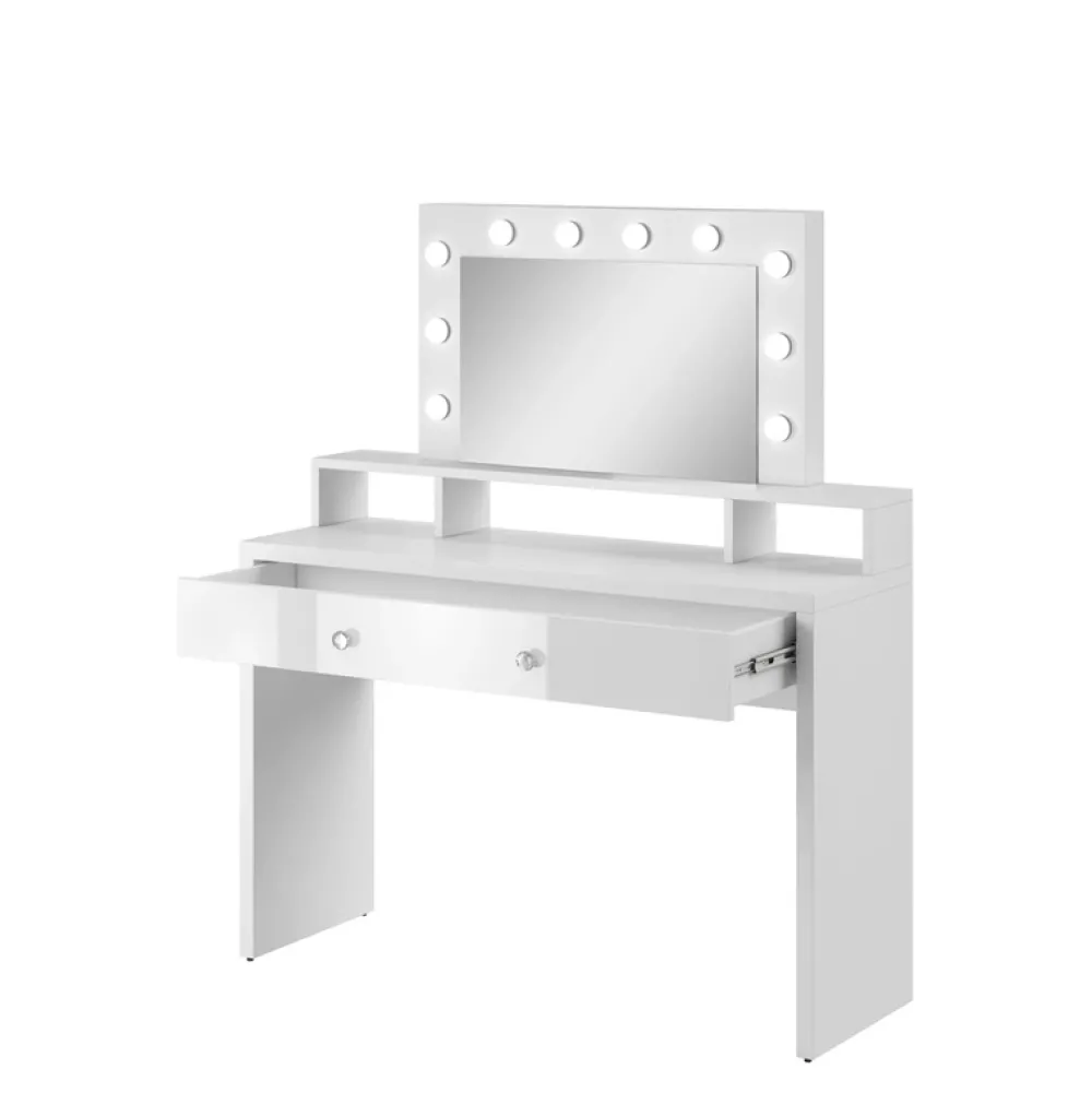 Toaletki I Konsole>Helvetia Toaletka z lustrem biała w stylu nowoczesnym ARIA