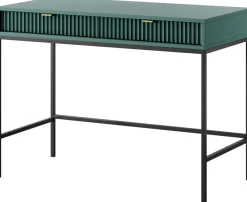 Biurka|Toaletki I Konsole></noscript>PIASKI Toaletka z szufladami 104 cm AVANTI ryflowane fronty labrador