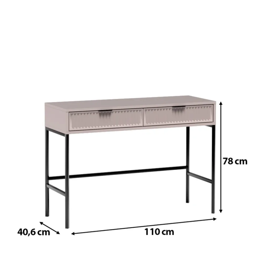 Toaletki I Konsole>JARSTOL Toaletka z szufladami LATINA kaszmir