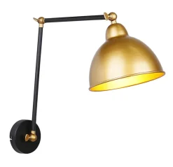 Oświetlenie Pokoju Dziecięcego|Oświetlenie Sypialni>Candellux Lighting Truck lampa kinkiet czarny+złoty 1X40W E27 złoty