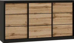 Komody>BROMARKT Trzydrzwiowa komoda do sypialni 180 cm z drążkiem LOFT