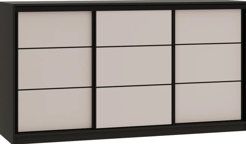 Komody>BROMARKT Trzydrzwiowa komoda przesuwna z szufladami 180 cm LOFT