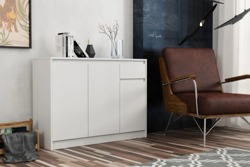 Komody>Meblohand Trzydrzwiowa komoda z szufladą nowoczesna ARTEGO dąb sonoma