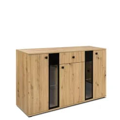 Komody>Lempert Trzydrzwiowa komoda z szufladą KUBA dąb artisan