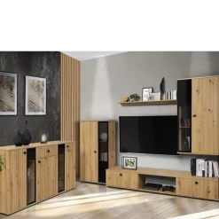 Komody>Lempert Trzydrzwiowa komoda z szufladą KUBA dąb artisan