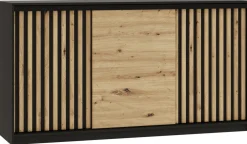 Komody>BROMARKT Trzydrzwiowa komoda z szufladami do sypialni 180 cm LOFT