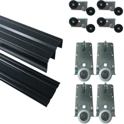 Komody></noscript>BROMARKT Trzydrzwiowa komoda z szufladami do sypialni 180 cm LOFT