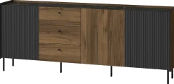 Komody>DOLMAR Trzydrzwiowa komoda z szufladami 200 cm PINNACLE