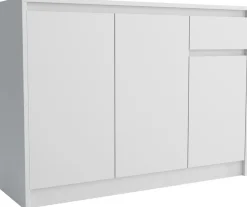 Komody>Meblohand Trzydrzwiowa komoda z szufladą nowoczesna ARTEGO dąb sonoma biały