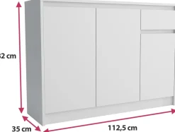 Komody></noscript>Meblohand Trzydrzwiowa komoda z szufladą nowoczesna ARTEGO dąb sonoma biały