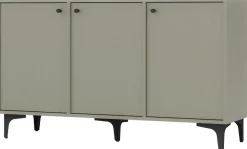 Komody>Lempert Trzydrzwiowa nowoczesna komoda do salonu 125 cm TOKEN eukaliptus