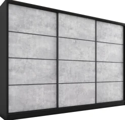 Zestawy Mebli Do Przedpokoju|Szafy Trzydrzwiowe>BROMARKT Trzydrzwiowa szafa przesuwna 250 cm LOFT