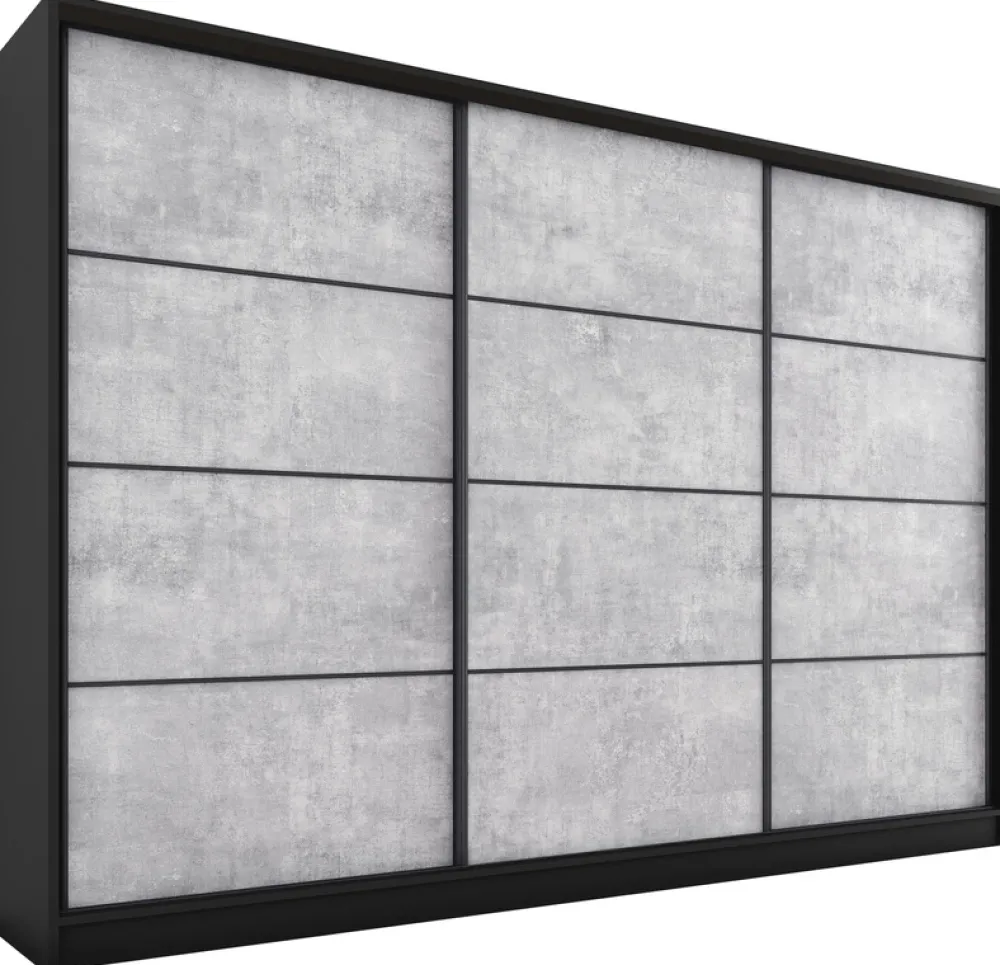 Zestawy Mebli Do Przedpokoju|Szafy Trzydrzwiowe>BROMARKT Trzydrzwiowa szafa przesuwna 250 cm LOFT